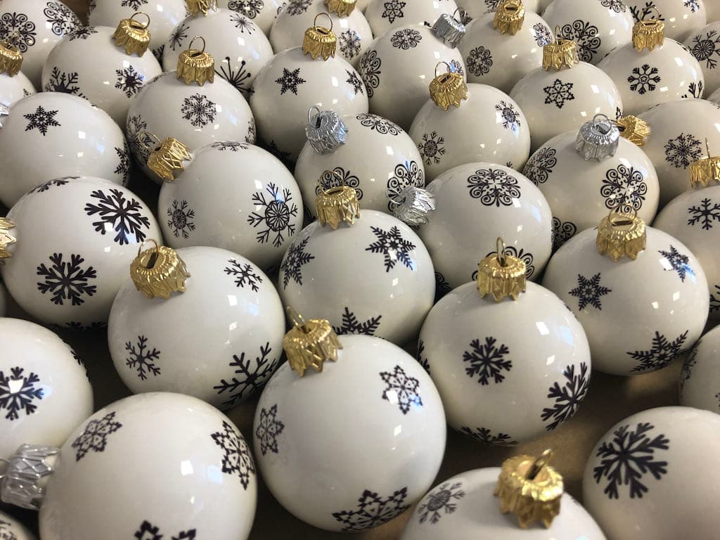 Vianočné keramické gule