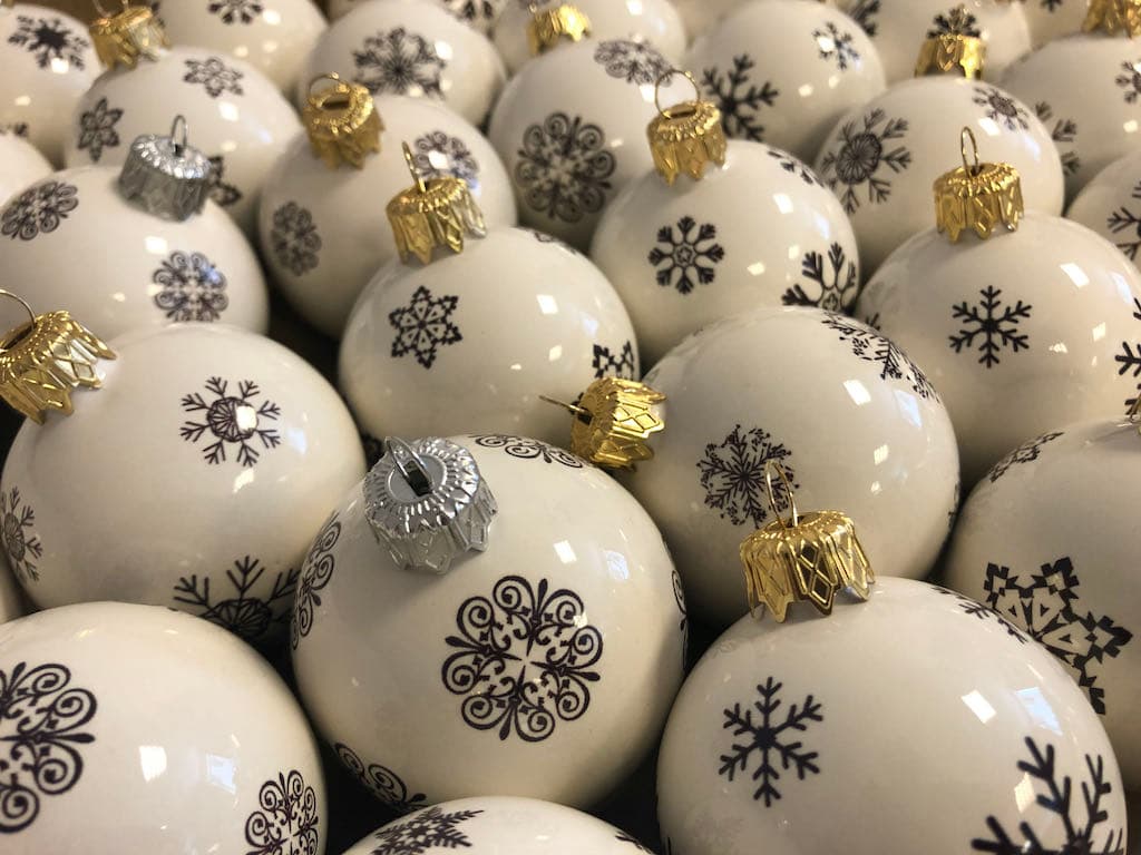 Vianočné keramické gule