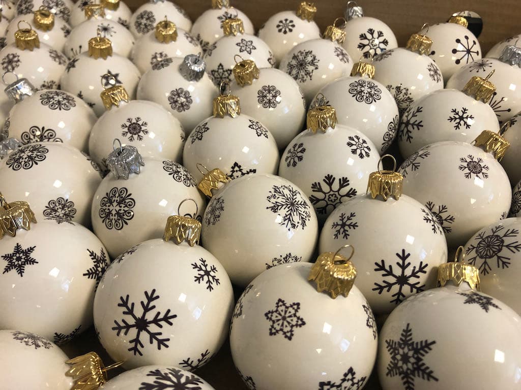 Vianočné keramické gule