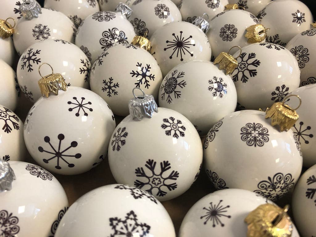 Vianočné keramické gule